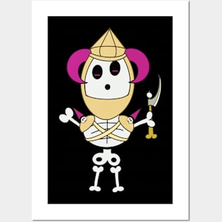 Cute skeletons doodle style Posters and Art